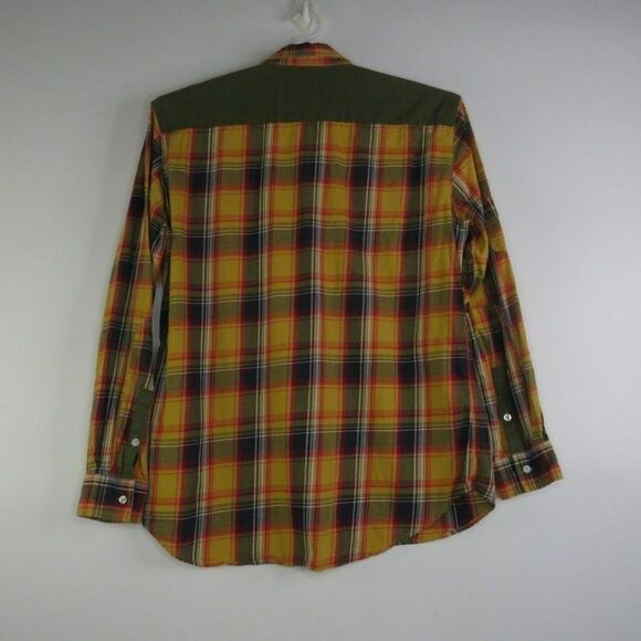 Ecko UNLTD. Button Down Shirt Men's Size XL Red Gold Plaid Long Sleeve - Picture 2 of 8